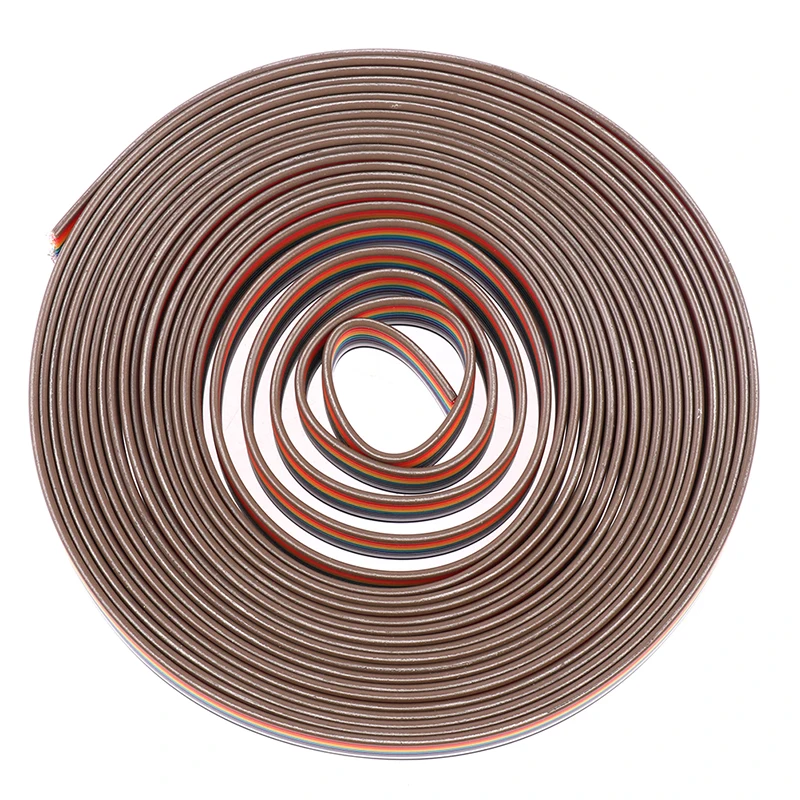 5M Ribbon Cable 10 Way Flat Color Rainbow Ribbon Cable Wire Rainbow Cable 10P Ribbon Cable 28AWG