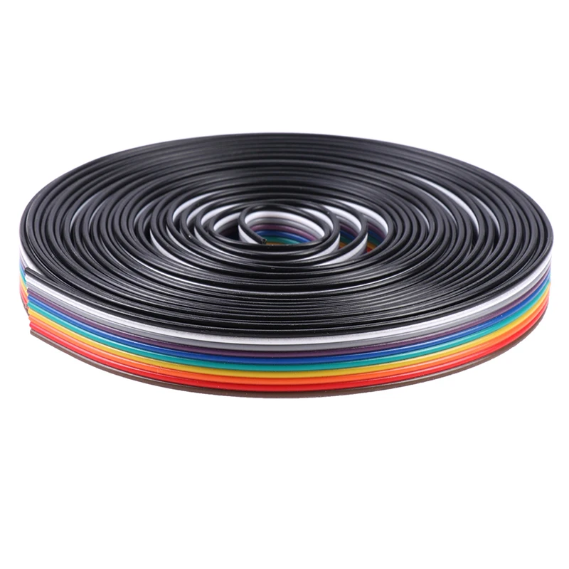 5M Ribbon Cable 10 Way Flat Color Rainbow Ribbon Cable Wire Rainbow Cable 10P Ribbon Cable 28AWG