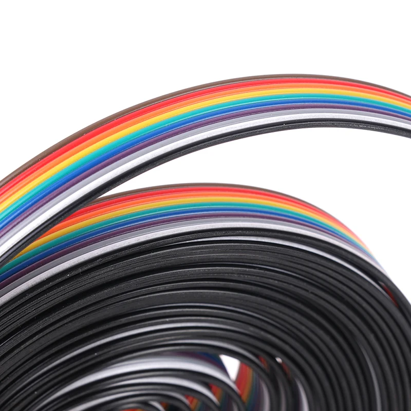 5M Ribbon Cable 10 Way Flat Color Rainbow Ribbon Cable Wire Rainbow Cable 10P Ribbon Cable 28AWG