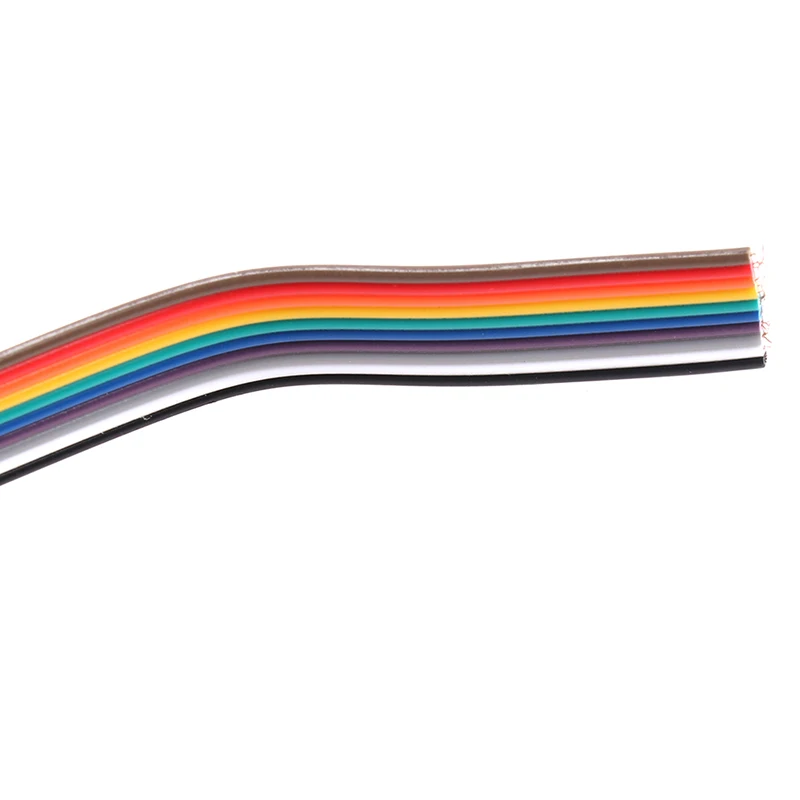 5M Ribbon Cable 10 Way Flat Color Rainbow Ribbon Cable Wire Rainbow Cable 10P Ribbon Cable 28AWG