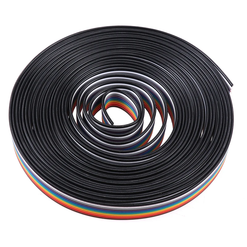 5M Ribbon Cable 10 Way Flat Color Rainbow Ribbon Cable Wire Rainbow Cable 10P Ribbon Cable 28AWG