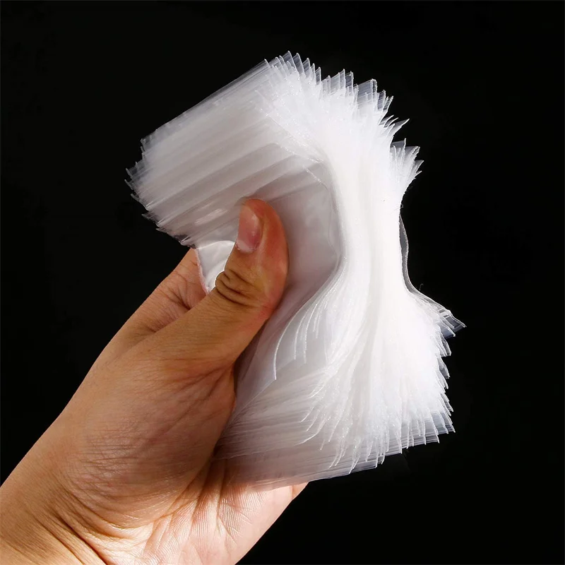 50pcs 100pcs Small Resealable Zip Lock Bags Self Seal Clear Plastic Poly Bag For Jewelry Beads Earring Packaging Display Storage