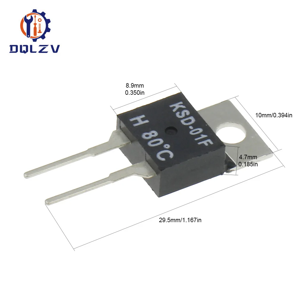 KSD-01F 40~150 Degree Celsius Normally Open Close Temperature Switch Thermostat Thermal Protector TO-220