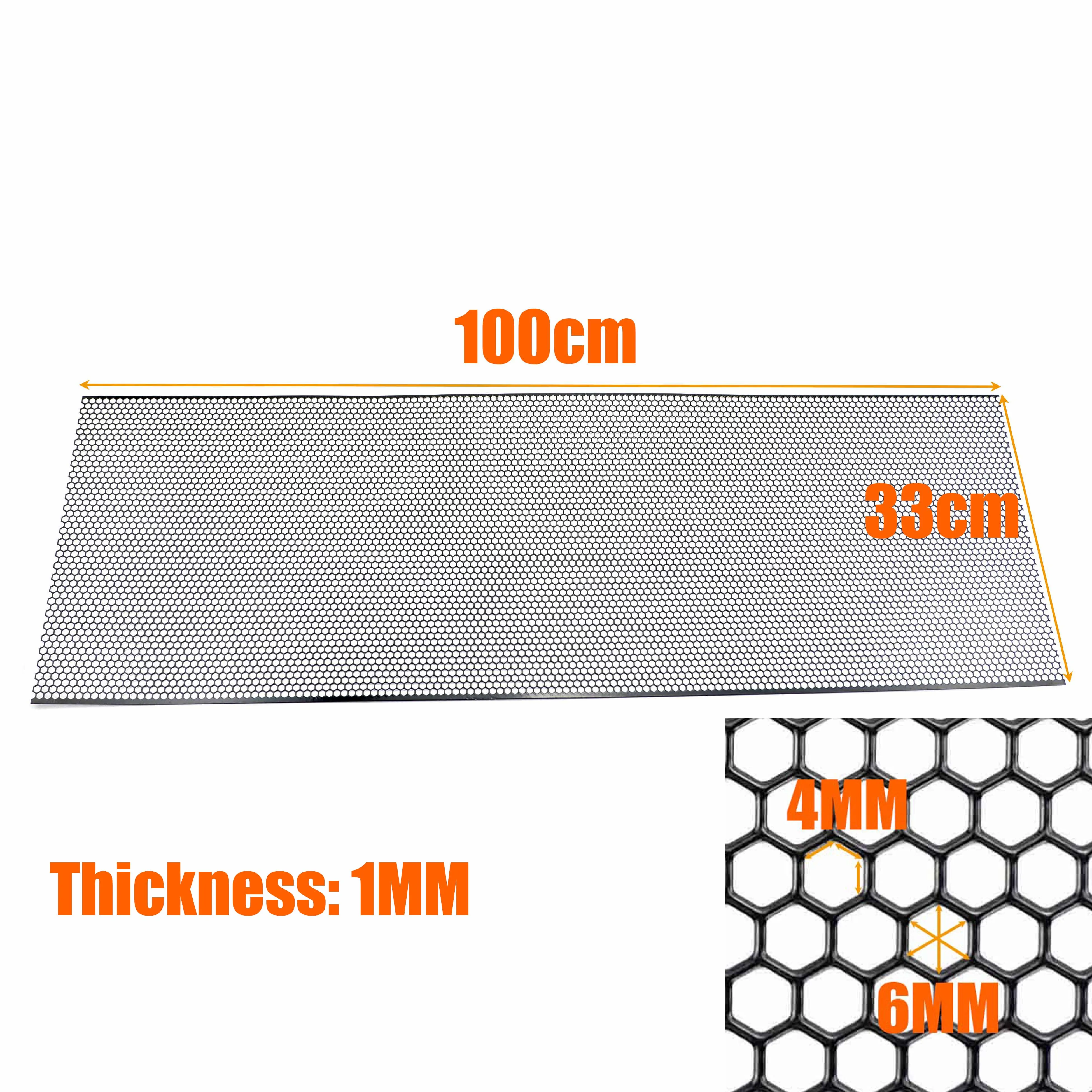 100x33cm Aluminium Racing Car Bumper Grille Grill Mesh Net Vent Black Silver Red Blue Tuning Universal Protector Home Garden
