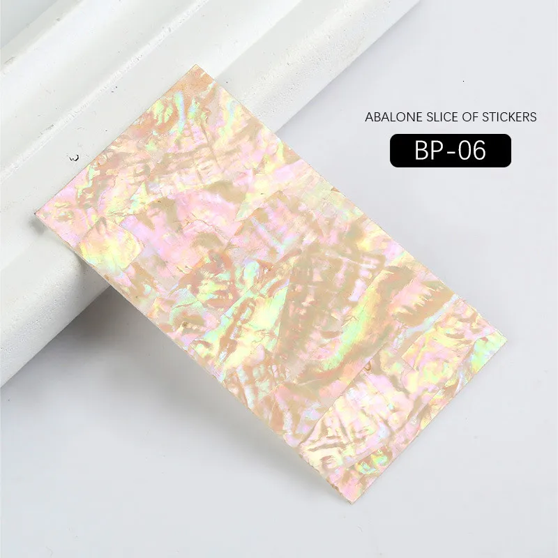 3D Abalone Shell Slice Nail Sticker Flakes, Adhesive Decals, Manicure DIY Nail Art, Gel Polish Tips Decorations