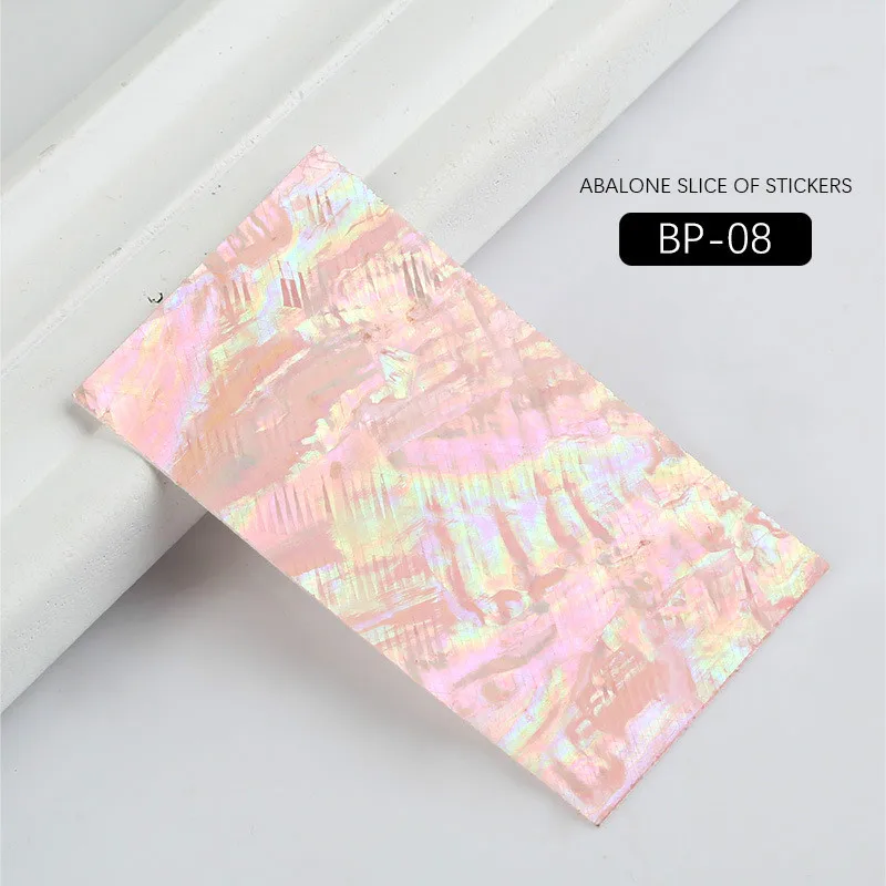 3D Abalone Shell Slice Nail Sticker Flakes, Adhesive Decals, Manicure DIY Nail Art, Gel Polish Tips Decorations