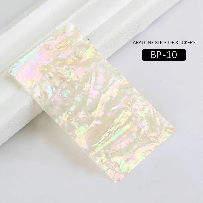 3D Abalone Shell Slice Nail Sticker Flakes, Adhesive Decals, Manicure DIY Nail Art, Gel Polish Tips Decorations