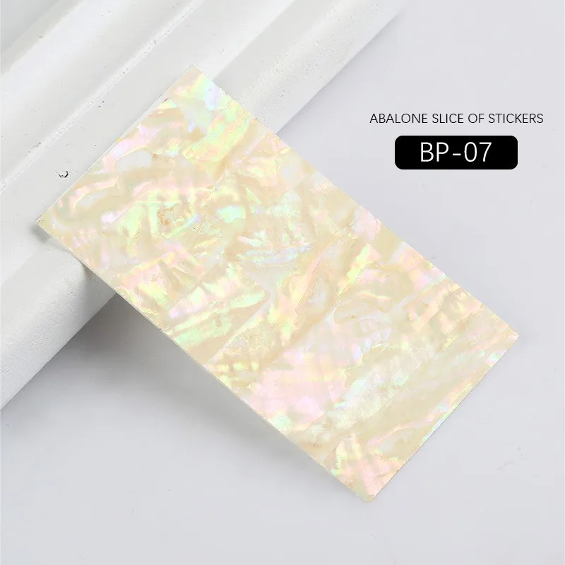 3D Abalone Shell Slice Nail Sticker Flakes, Adhesive Decals, Manicure DIY Nail Art, Gel Polish Tips Decorations