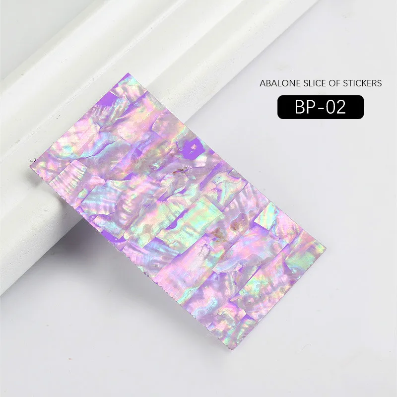 3D Abalone Shell Slice Nail Sticker Flakes, Adhesive Decals, Manicure DIY Nail Art, Gel Polish Tips Decorations