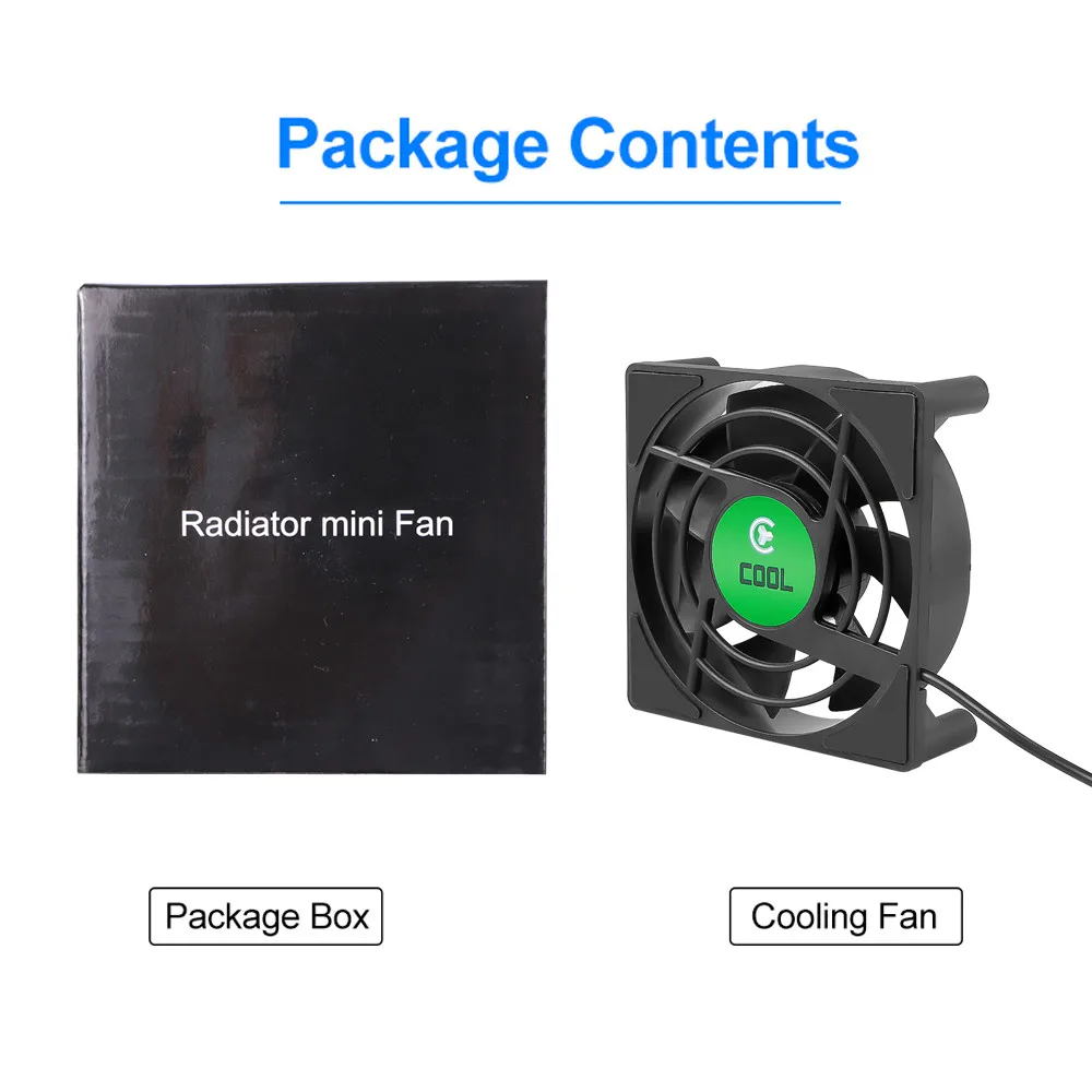 DC 5V USB Mini Cooling Small Fan 7 Blades Cooling Fan for TV Box Set Top Box 80x80x25mm Silent TV Box Radiator With 30cm Cable
