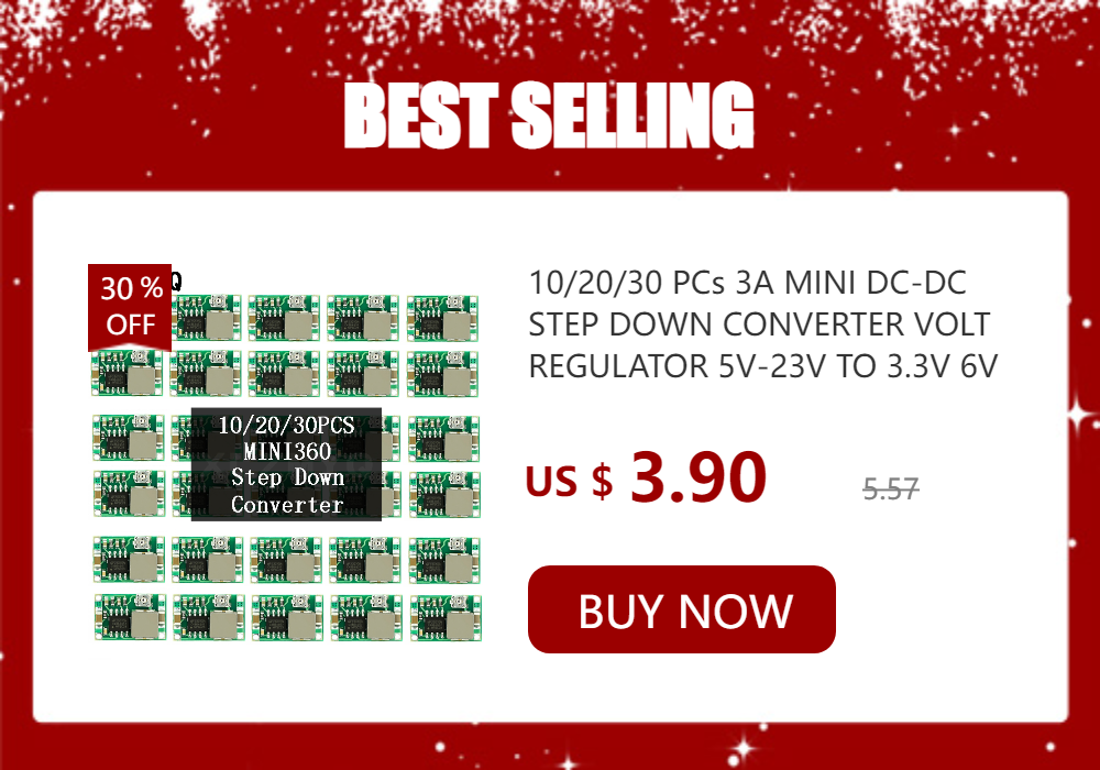 10/20/30 PCs 3A MINI DC-DC STEP DOWN CONVERTER VOLT REGULATOR 5V-23V TO 3.3V 6V 9V 12V 340KHz Buck Converter Board