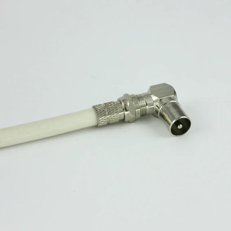 5PCS High Quality Right Angle 90 Degree TV IEC Aerial Adapter F-Type Female to TV IEC Male Antenna Connector Coaxial Plug