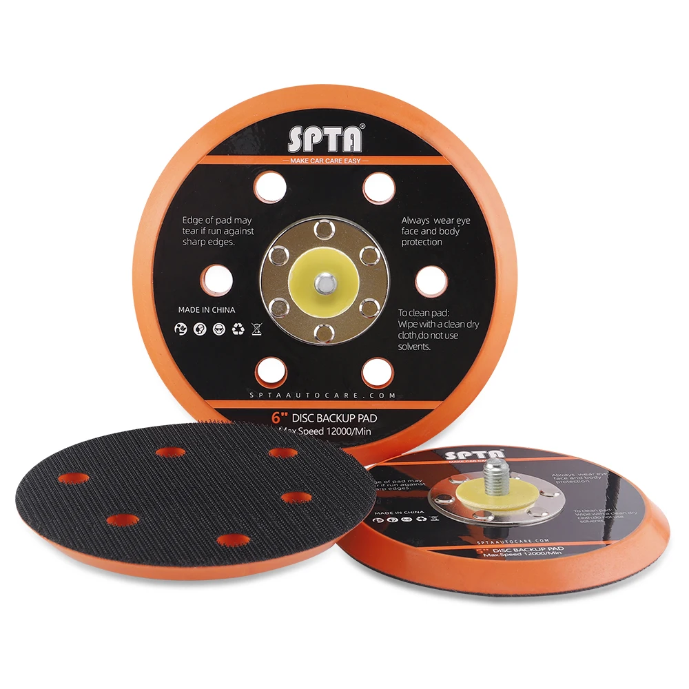 SPTA Backer Backing Plate Pad 5inch/6inch Hook&Loop For Air Sander Dual Action Car Polisher For SPTA DA502