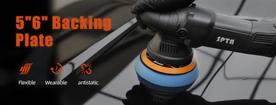 SPTA Backer Backing Plate Pad 5inch/6inch Hook&Loop For Air Sander Dual Action Car Polisher For SPTA DA502