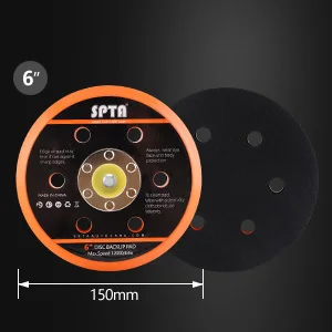 SPTA Backer Backing Plate Pad 5inch/6inch Hook&Loop For Air Sander Dual Action Car Polisher For SPTA DA502
