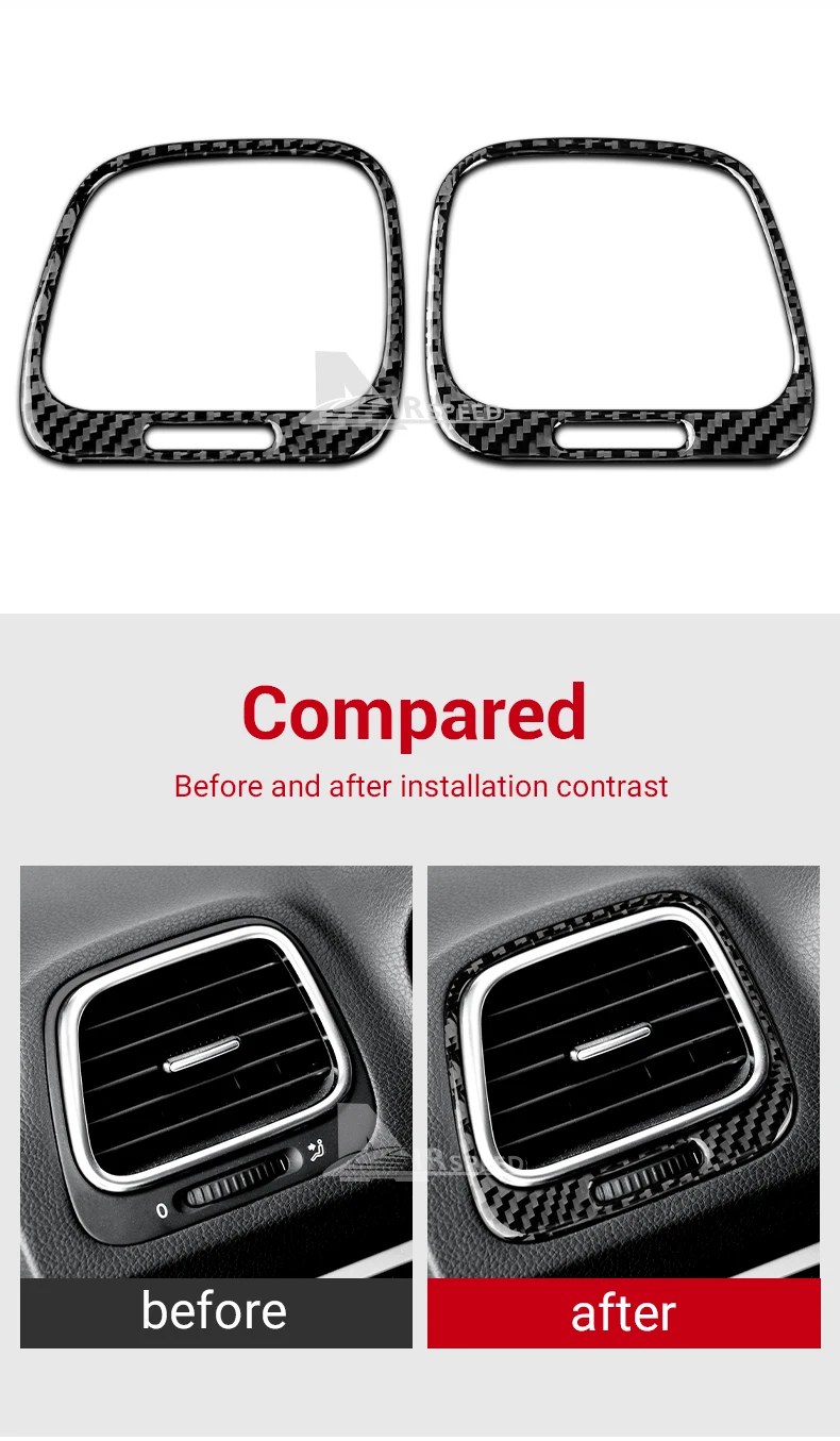 Real Soft Carbon Fiber For Volkswagen Scirocco Mk3 2009 2010 2011 2012 2013 2014 2015 2016 LHD RHD Car AC Outlet Vent Sticker