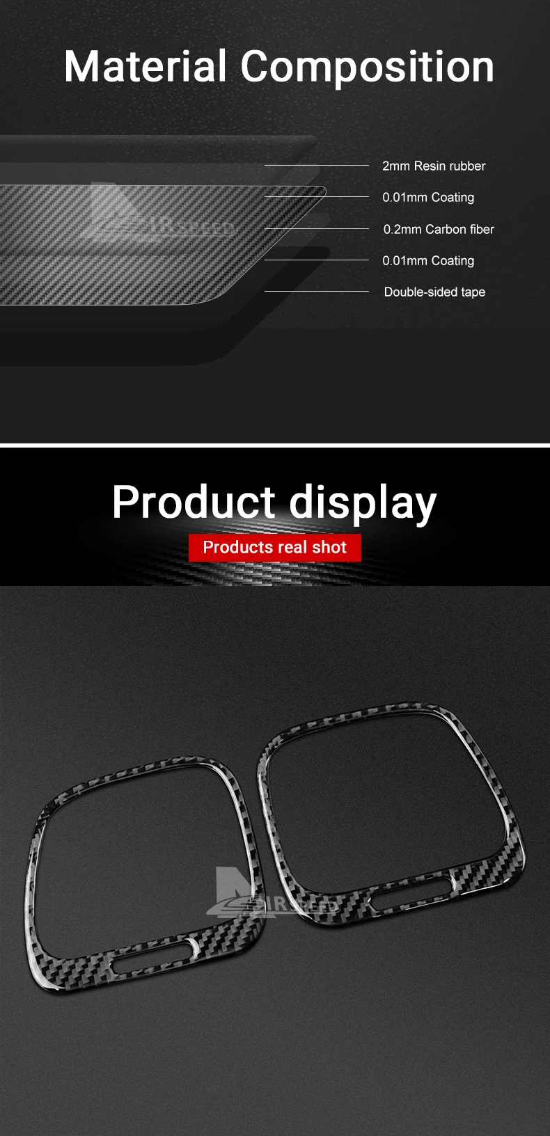 Real Soft Carbon Fiber For Volkswagen Scirocco Mk3 2009 2010 2011 2012 2013 2014 2015 2016 LHD RHD Car AC Outlet Vent Sticker