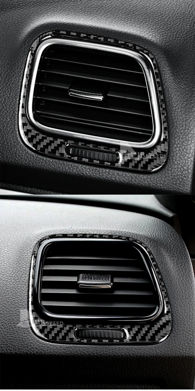 Real Soft Carbon Fiber For Volkswagen Scirocco Mk3 2009 2010 2011 2012 2013 2014 2015 2016 LHD RHD Car AC Outlet Vent Sticker