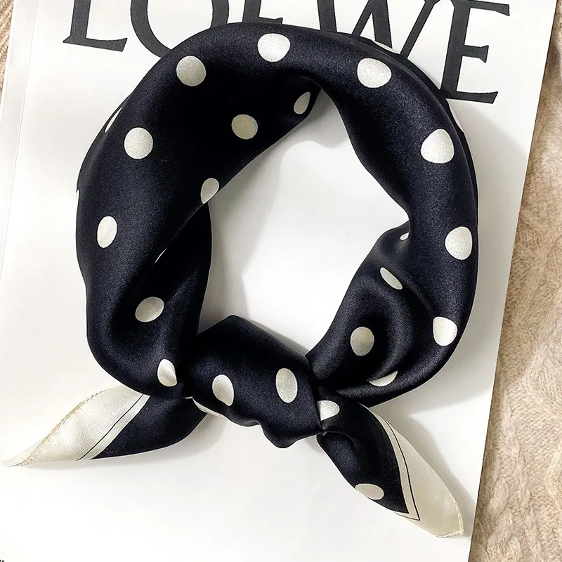 Women 70*70cm Square Silk Scarf/scarves Luxury Wrap 2025 Hair Tie Band Bag Warp Soft Neckerchief Hijab Headscarf Female Foulard
