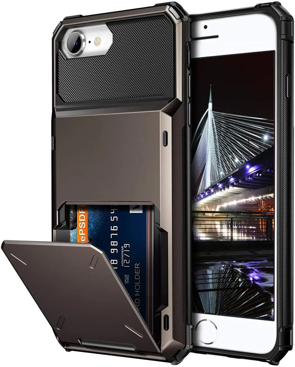 For iPhone SE 2022 2020 Case Wallet 5-Card ID Slot Credit Card Holder Flip Hidden Pocket Cover For iPhone SE3 SE2 SE 2022 Coque