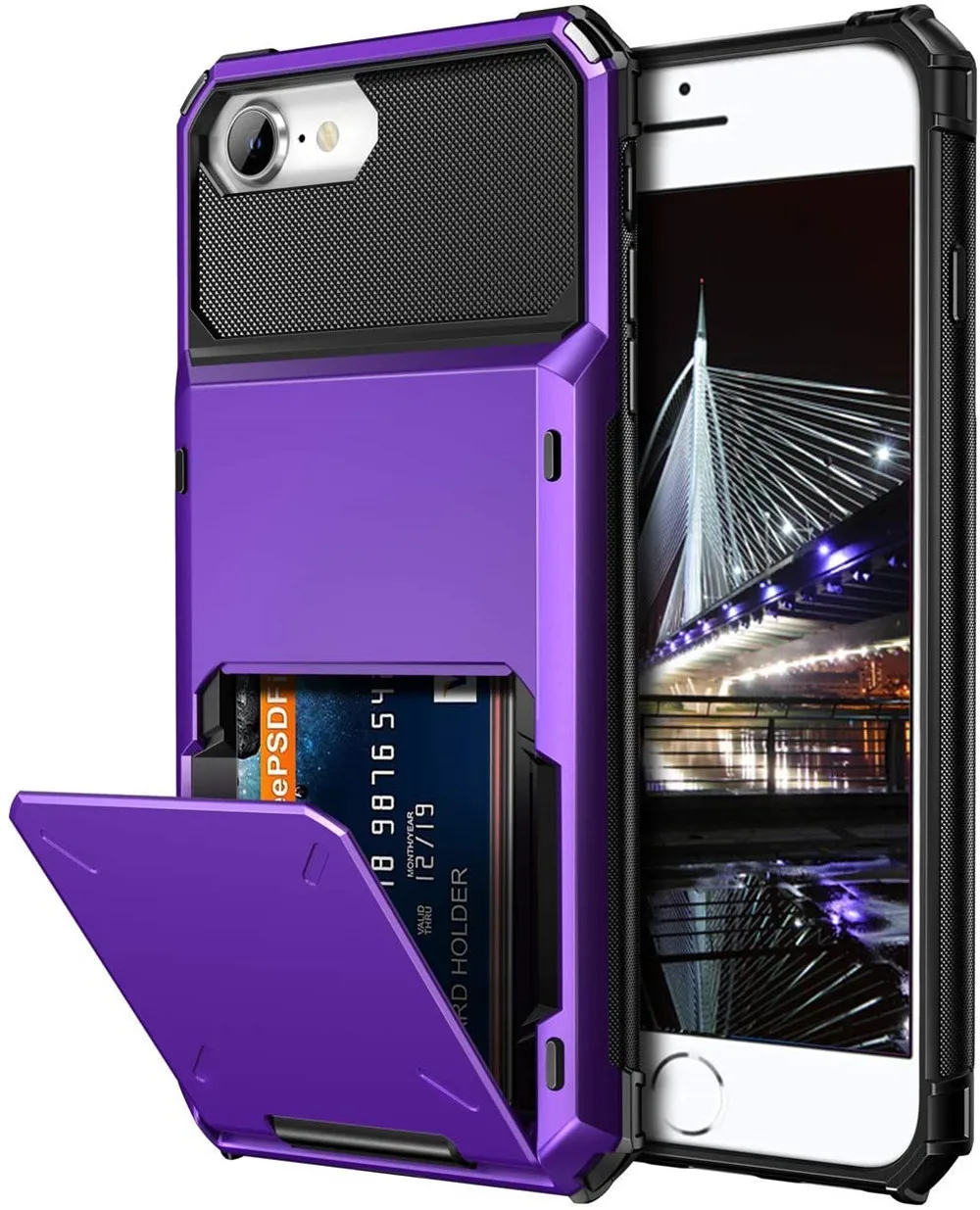 For iPhone SE 2022 2020 Case Wallet 5-Card ID Slot Credit Card Holder Flip Hidden Pocket Cover For iPhone SE3 SE2 SE 2022 Coque