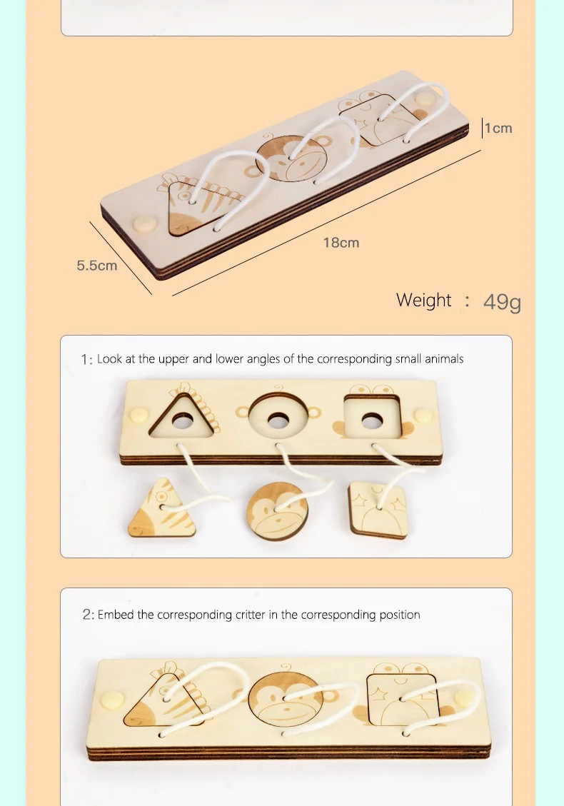 Busy Board Diy Material Accessories Montessori Teaching Aids Baby Early Education Learning Skill Toy Part Wooden Board Games