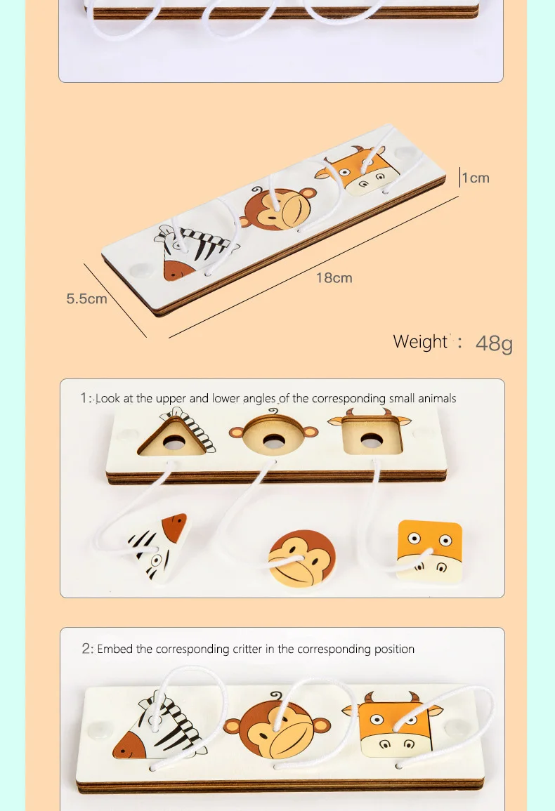 Busy Board Diy Material Accessories Montessori Teaching Aids Baby Early Education Learning Skill Toy Part Wooden Board Games