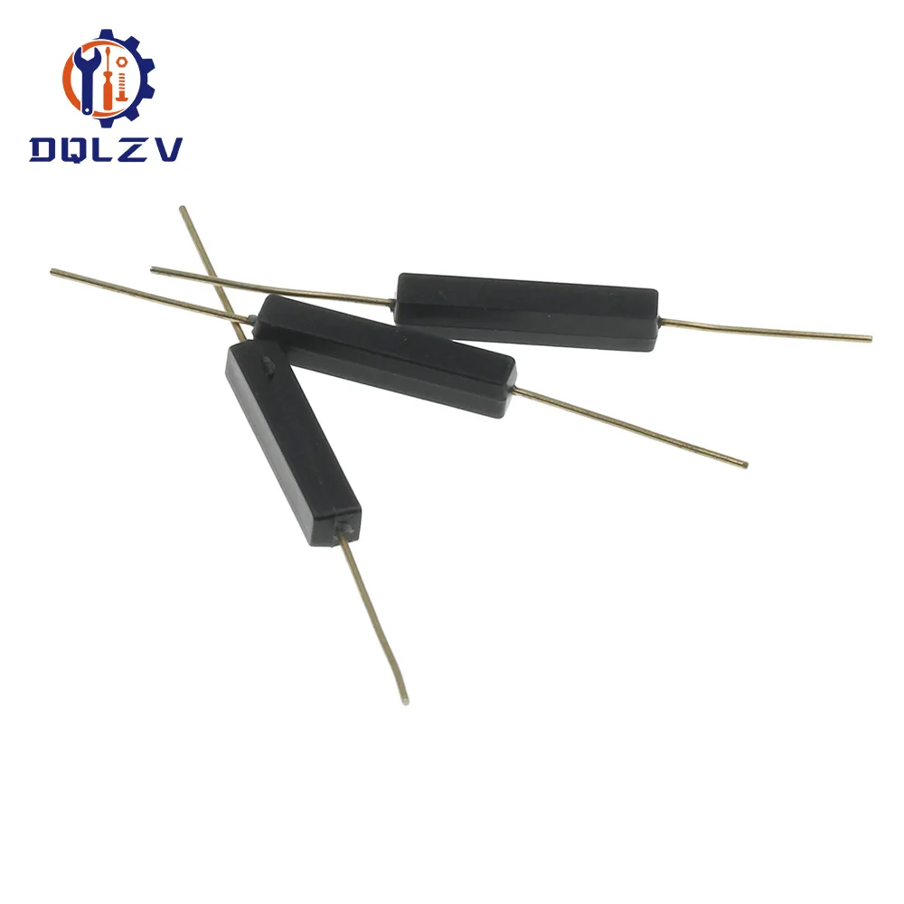 5PCS Plastic Type Reed Switch 2 * 14 Normally Open Magnetic Control Switch GPS-14A Anti-Vibration/Damage Contact For Sensor NO