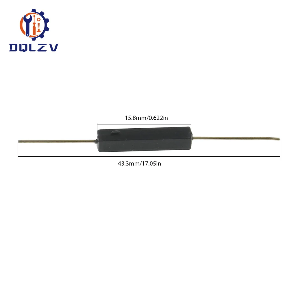 5PCS Plastic Type Reed Switch 2 * 14 Normally Open Magnetic Control Switch GPS-14A Anti-Vibration/Damage Contact For Sensor NO