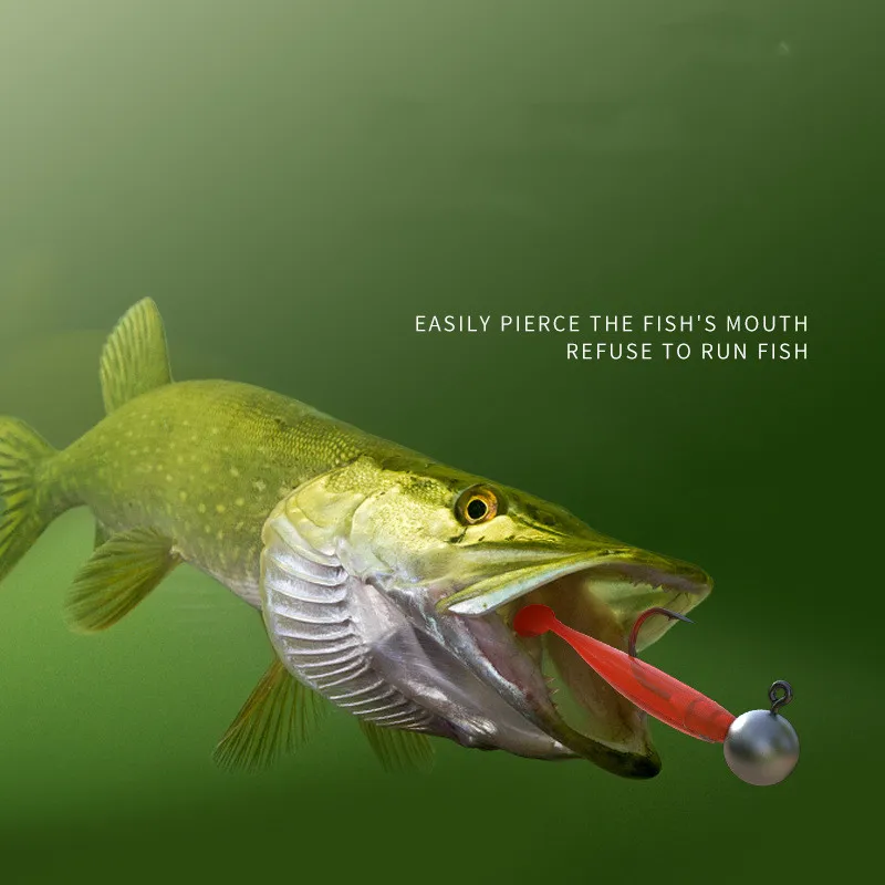 Fishing Sharp Jig Head Hook 2-20g Lock Lure Soft Bait Worm Triangle Hooks Anti Hanging Bottom Strong Fishhook Refuse Run Fish