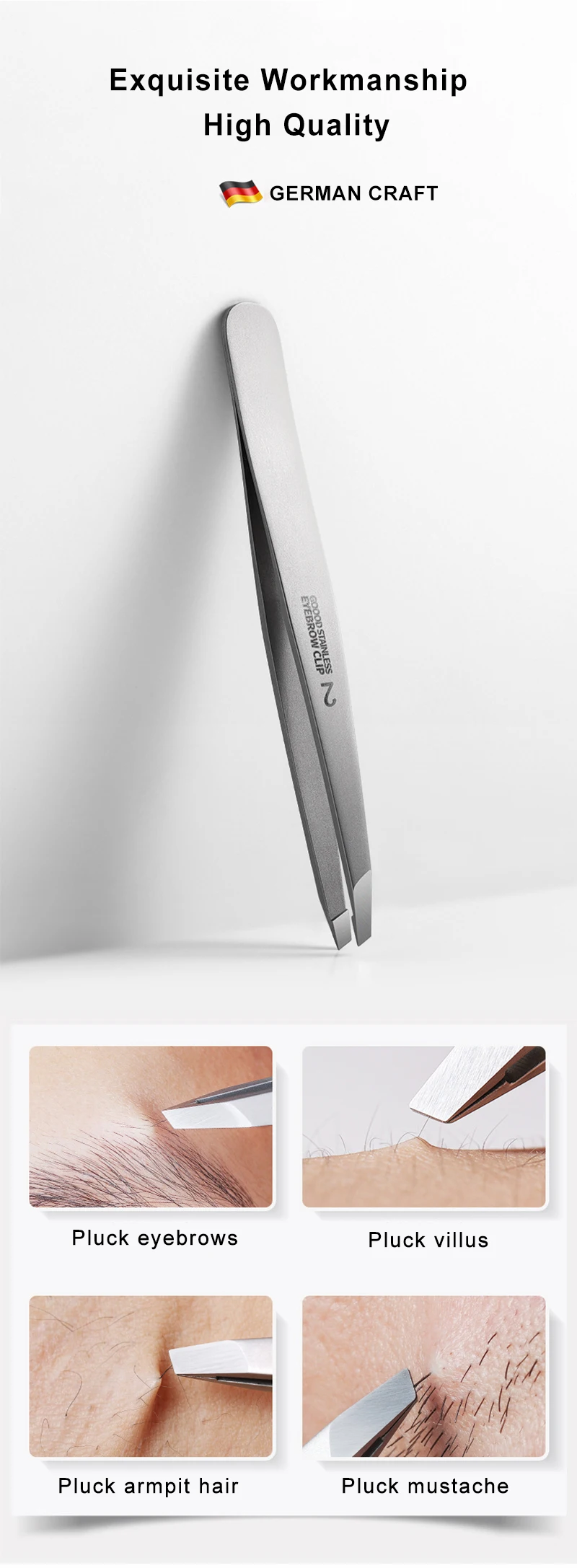 Eyebrow Tweezer Stainless Steel Slanted Eye Brow Clips Hair Removal Makeup Tools Eyelashes Extension Double Eyelid Application