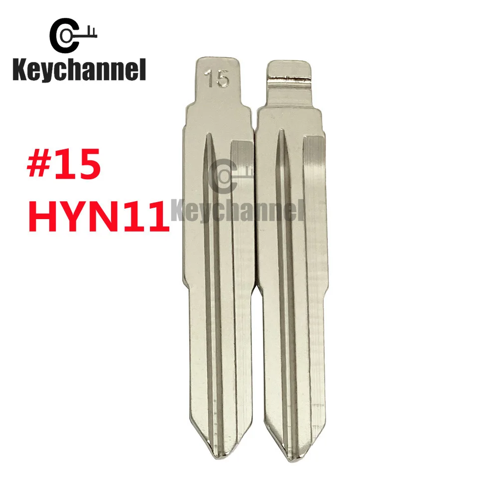 10pcs HYN11 Car Flip Key Blade KD Key Blank 15# Folding Fob Blank for KEYDIY VVDI Xhorse for Mitsubishi Ssangyong Isuzu Lada