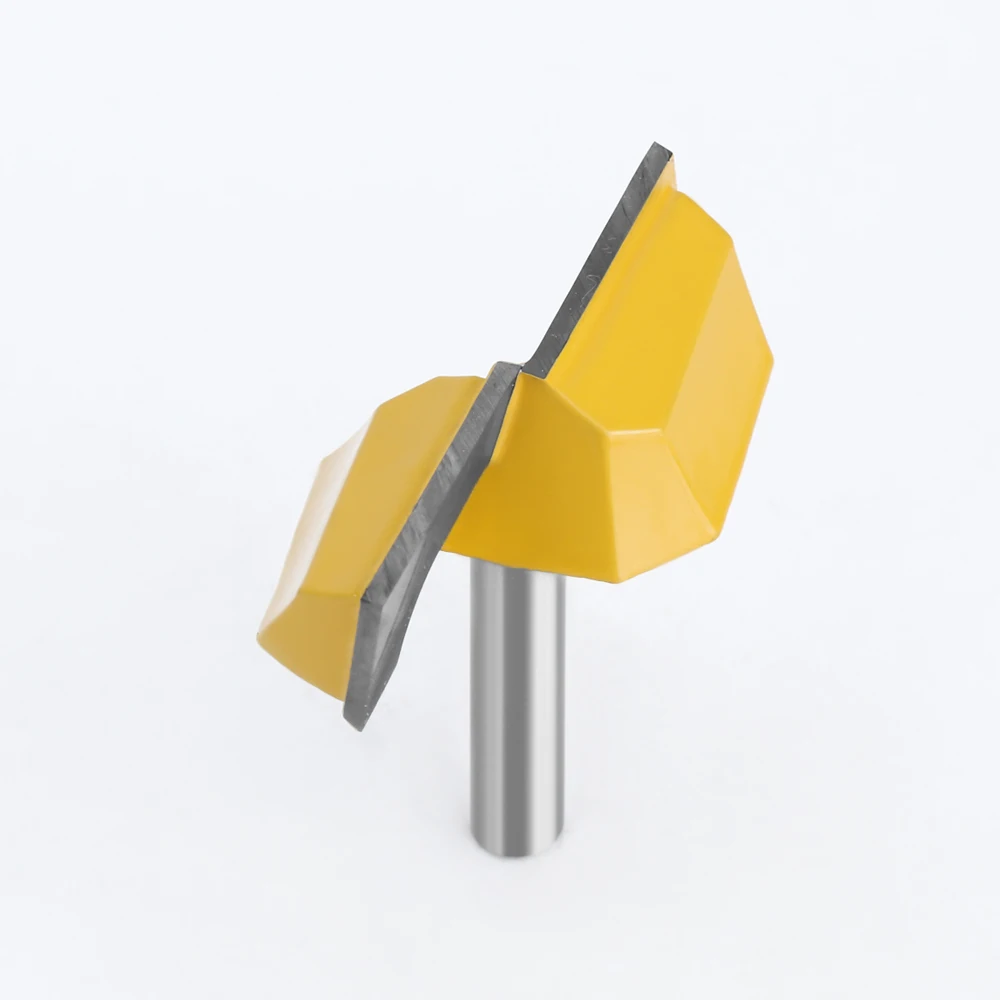 LAVIE 8mm Shank Cleaning Bottom Router Bits 2-1/4" Cutting Diameter For Surface Planing Router Bit Woodworking Milling Cutter