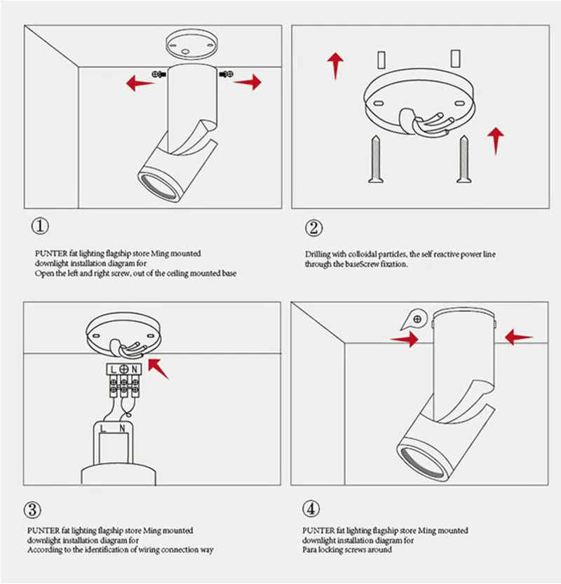 LED Downlights Dimmable 10W 15W 20W 24W Surface Mounted Ceiling Lamps Spot Light Warm /Natural /Cold White AC 85-265V + Driver