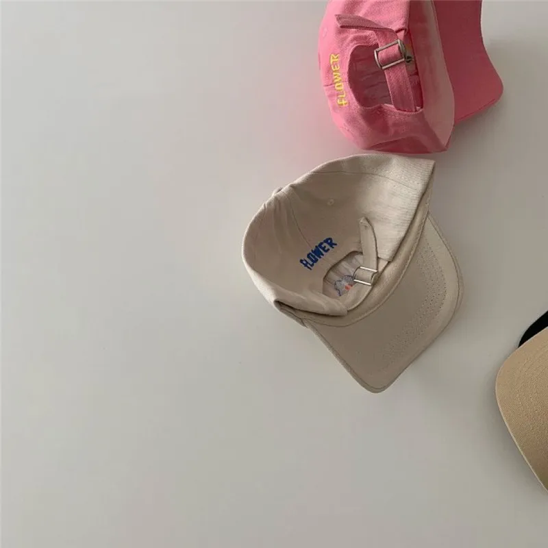2024 New Baby Summer Baseball Cap Cute Flower Pattern Baby Girl Sun Hats Outdoor Children Hat Cotton Kids Adjustable Visor Caps