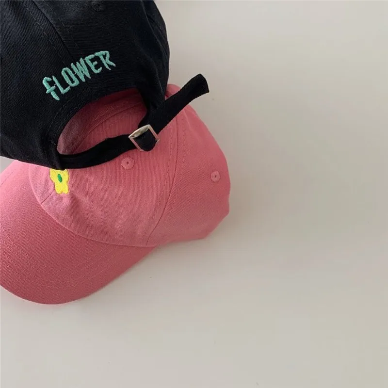 2024 New Baby Summer Baseball Cap Cute Flower Pattern Baby Girl Sun Hats Outdoor Children Hat Cotton Kids Adjustable Visor Caps