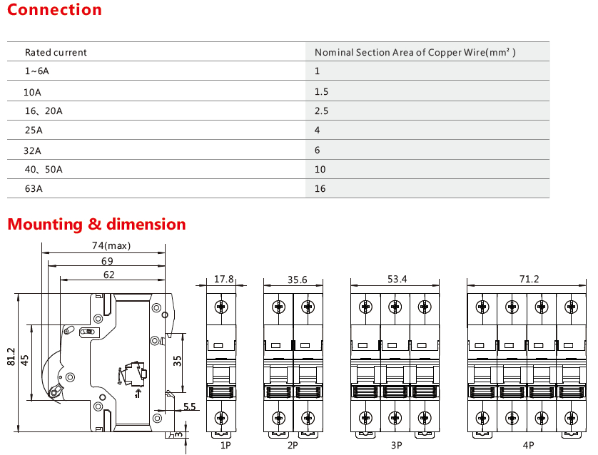GEYA GYM9 4P MCB 6A-63A 6KA Breaking Capacity MCB Din Rail Mini Circuit Breaker 6A-63A AC Type Factory Direct Manufacturer