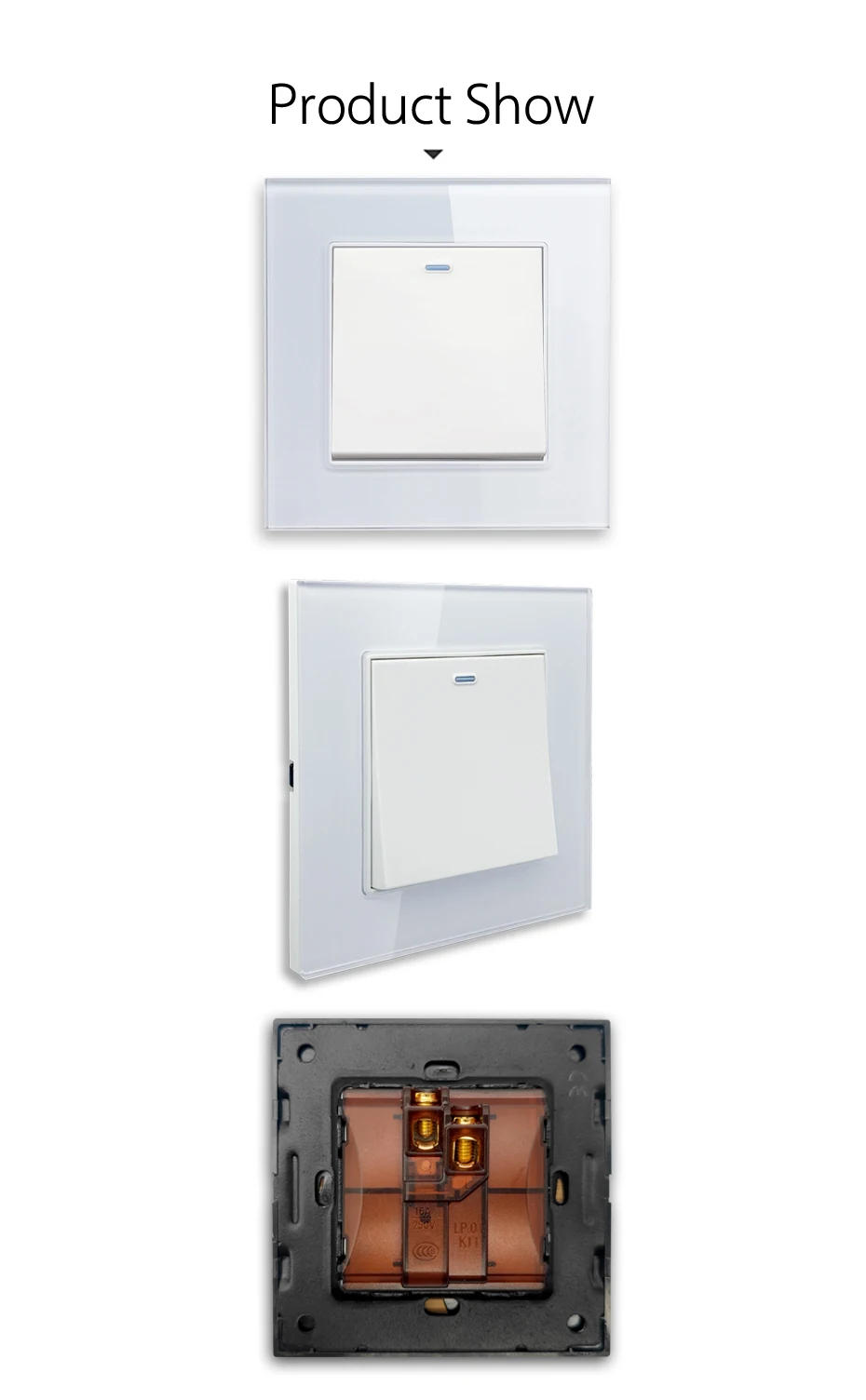 Wallpad White Tempered Glass Panel Wall 1 2 3 Way Curtain Switch USB EU UK EU Socket Outlet TV TEL RJ45 Sat 86*86mm