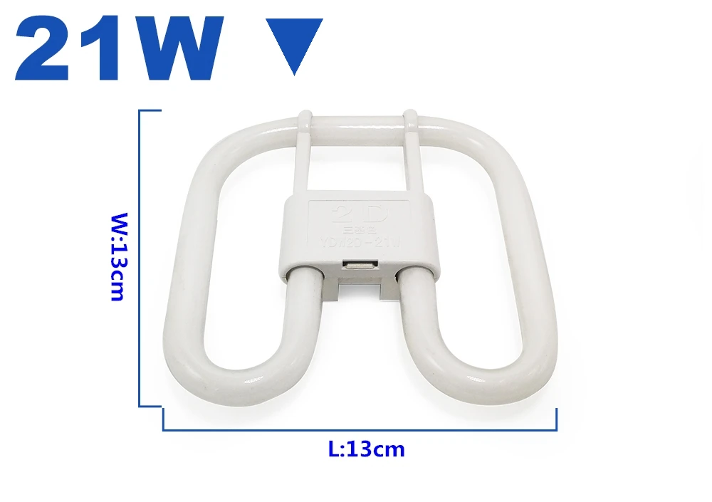 220V 2D Four-Pin Butterfly Lamp GR10q 10W 21W 38W Modulator Tube Tri-Phosphor Fluorescent Energy-Saving Light Bulb White