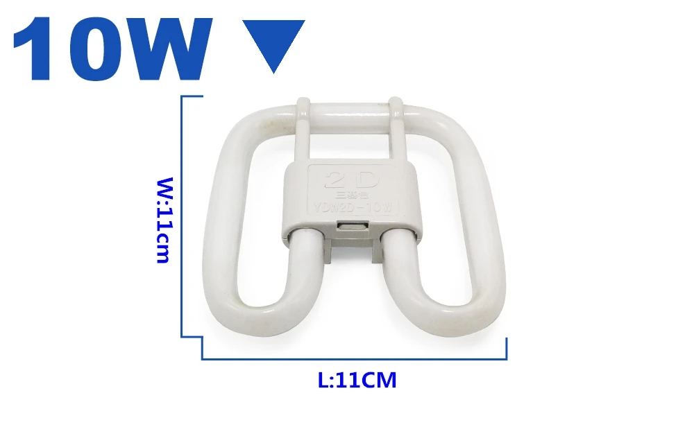 220V 2D Four-Pin Butterfly Lamp GR10q 10W 21W 38W Modulator Tube Tri-Phosphor Fluorescent Energy-Saving Light Bulb White