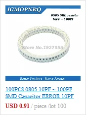 100pcs Ceramic capacitor 50V 1pF ~ 100nF 0.1uF 104 4.7PF 10PF 22PF 33PF 47PF 100PF 101 220PF 221 330PF 470PF 1NF 103 47NF 473