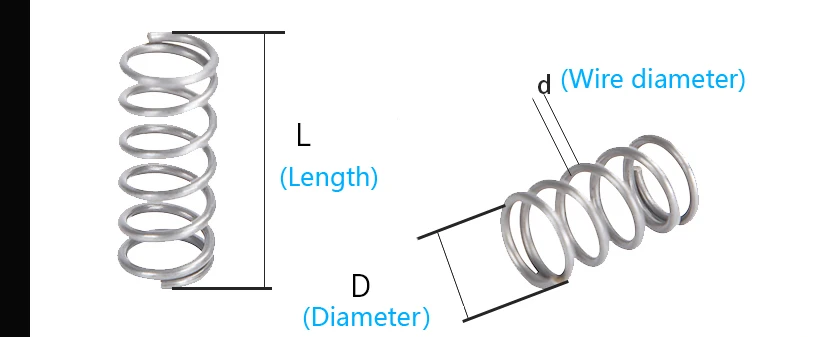 304 SUS Compressed Spring Stainless Steel Compression Spring Y-type Rotor Return Spring Wire Diameter 0.6mm 0.7mm  10PCS