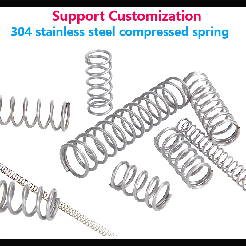304 SUS Compressed Spring Stainless Steel Compression Spring Y-type Rotor Return Spring Wire Diameter 0.6mm 0.7mm  10PCS
