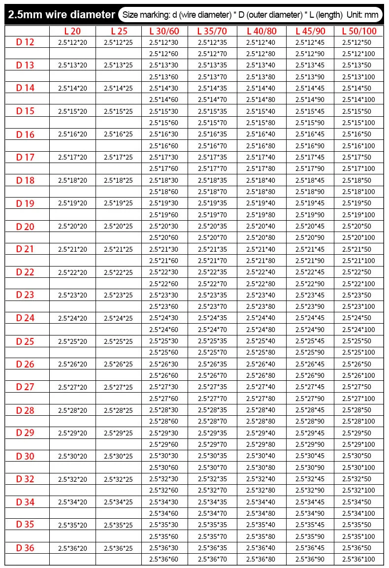 304 SUS Compressed Spring Stainless Steel Compression Spring Y-type Rotor Return Spring Wire Diameter 0.6mm 0.7mm  10PCS