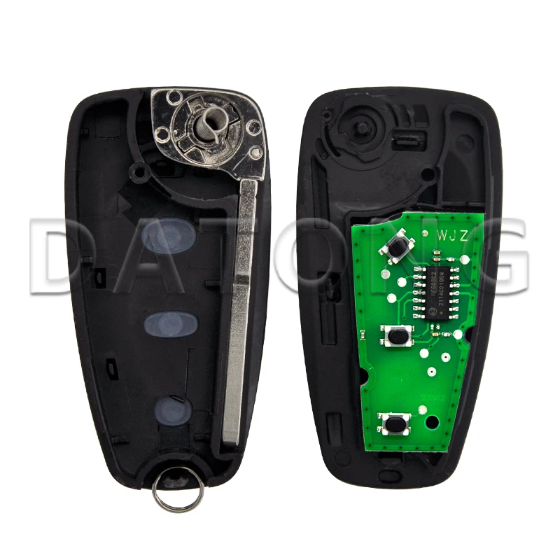 Datong World Car Key Fit For Ford Focus Transit C-Max S-Max MK3 Mondeo 4D63+/83 Chip 433MHz FSK 5WK50165 5WK50166 5WK50168