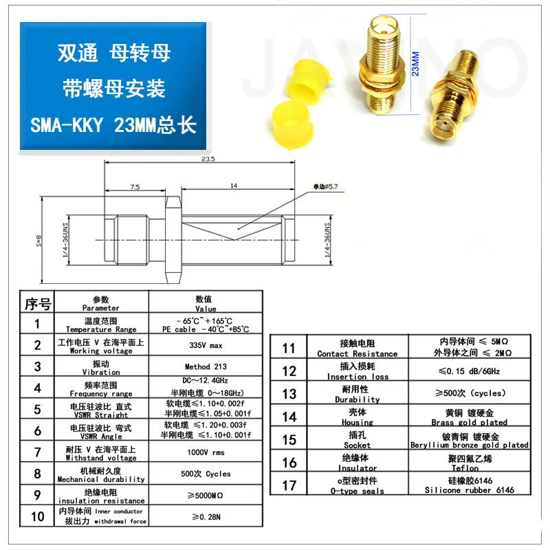 SMA to SMA male female RP SMA to SMA male RPSMA Connector RF adapter SMA-J adapter SMA-K