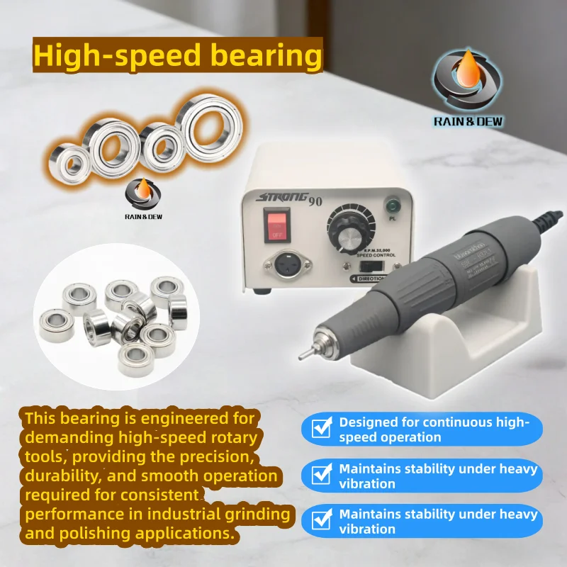 For STRONG 102 102L 105L 120 H120 107 II Carbon Brush Micromotor Handpiece Ball Bearing Electric Nails Drill 1480 1260 940 830