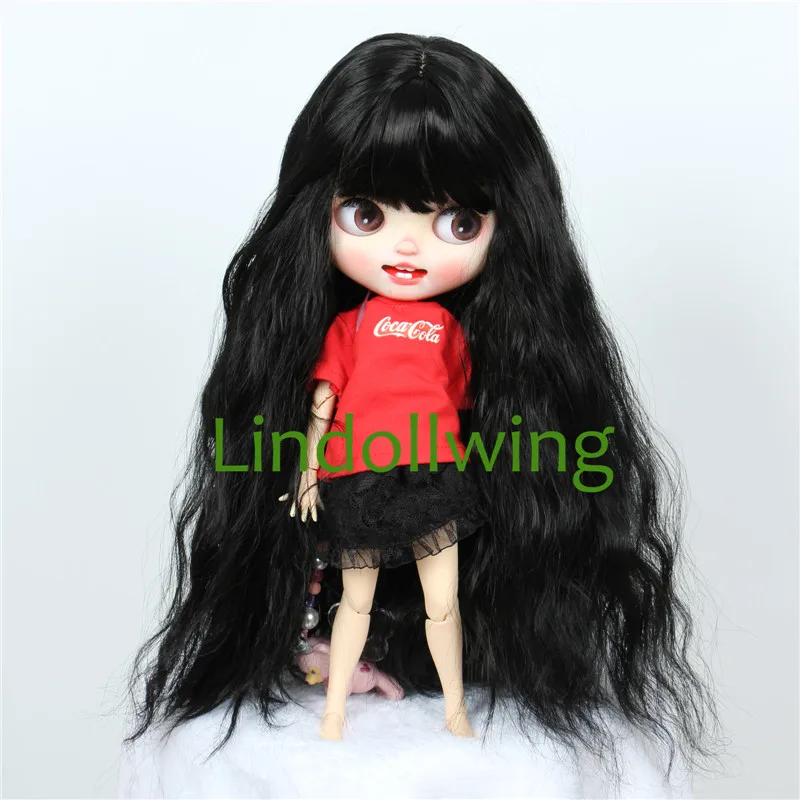 9-10 inch Blyth Wig Long Light Blonde Straight Hair 0809