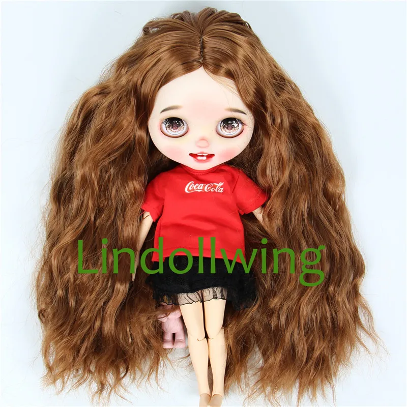9-10 inch Blyth Wig Long Light Blonde Straight Hair 0809