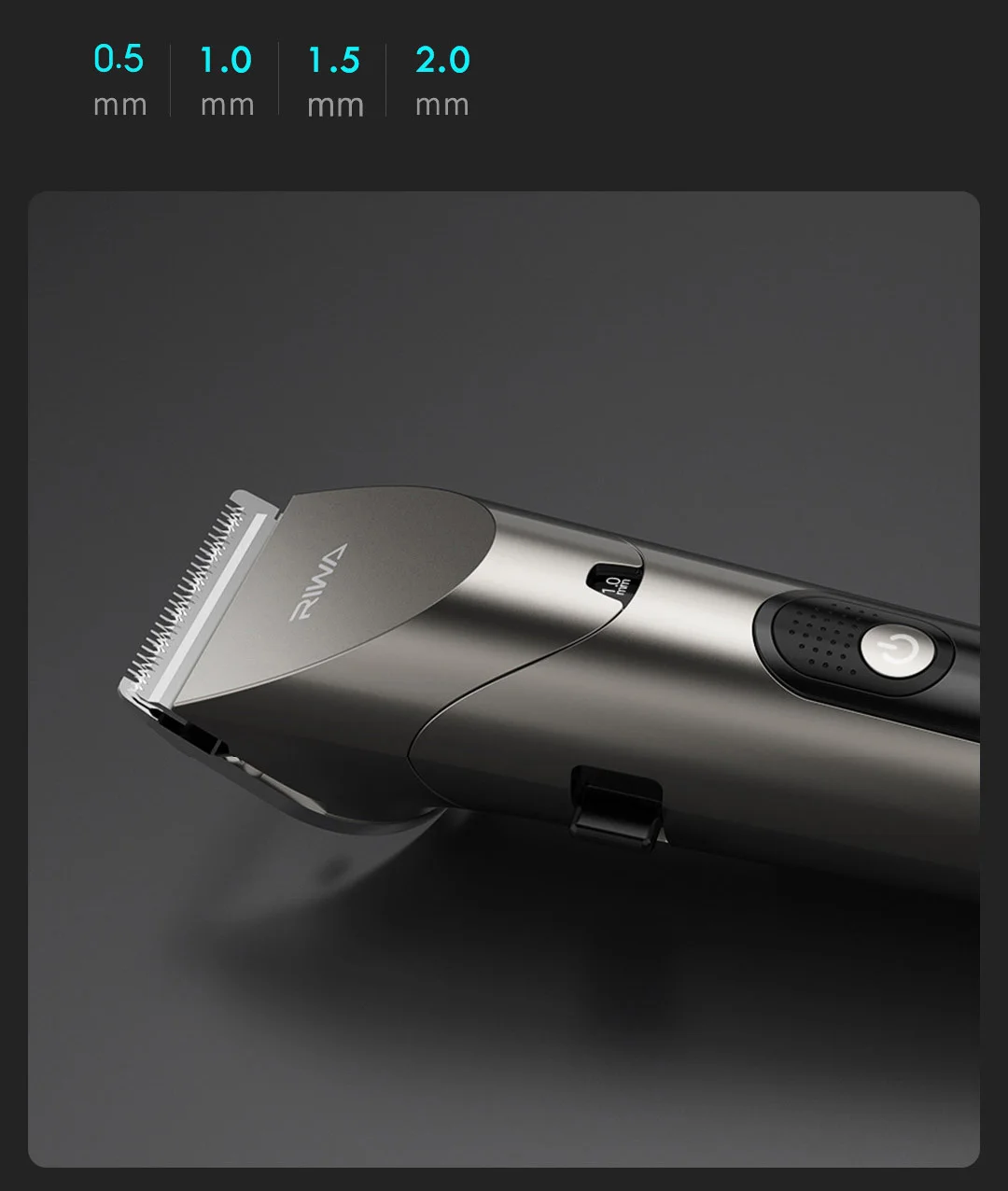 RIWA Hair Clipper Professional Electric Trimmer For Men With LED Screen Washable Rechargeable Men Strong Power Steel Head